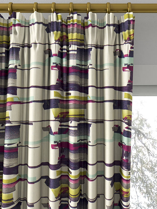 Harlequin Momentum 4 Made to Measure Curtains, Old Navy/Aqua/Lime