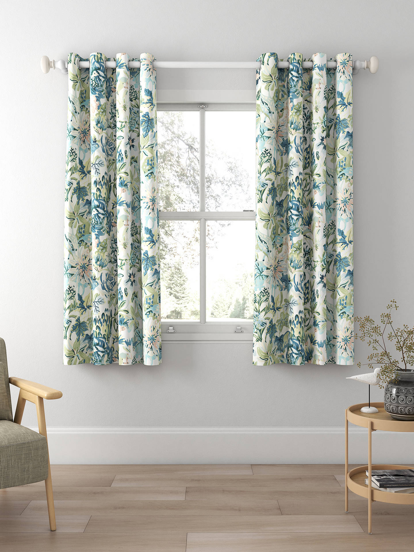 Harlequin Perennials Made to Measure Curtains, Seaglass/Exhale