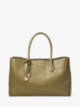 Aspinal of London Large London Pebble Leather Tote Bag, Olive