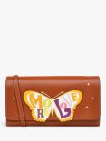 Radley More Love Large Leather Phone Cross Body Bag, Ginger Biscuit