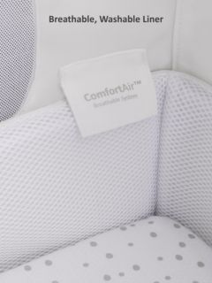 Snüz SnüzPod 4 Comfort Air Bedside Crib Starter Bundle, Haze Grey