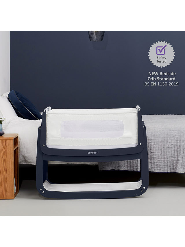 Snüz SnüzPod 4 Comfort Air Bedside Crib Starter Bundle, Navy