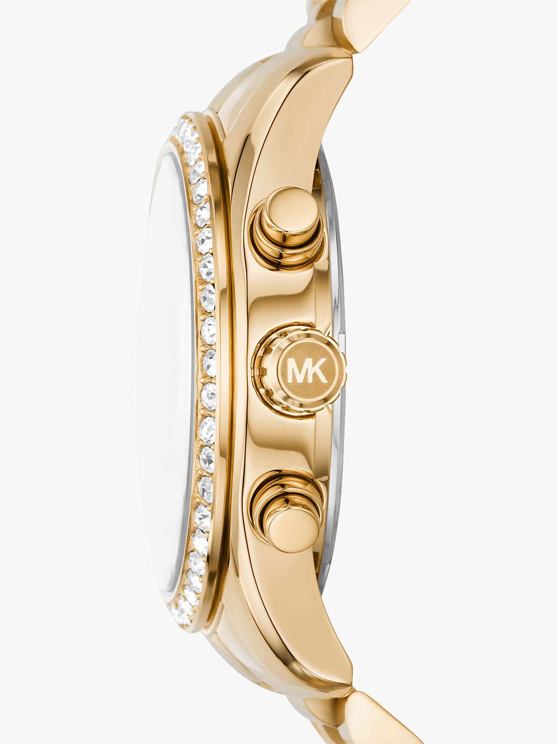 Buy Michael Kors MK7276 Women's Lexington Chronograph Date Bracelet Strap Watch, Gold/Brown Online at johnlewis.com