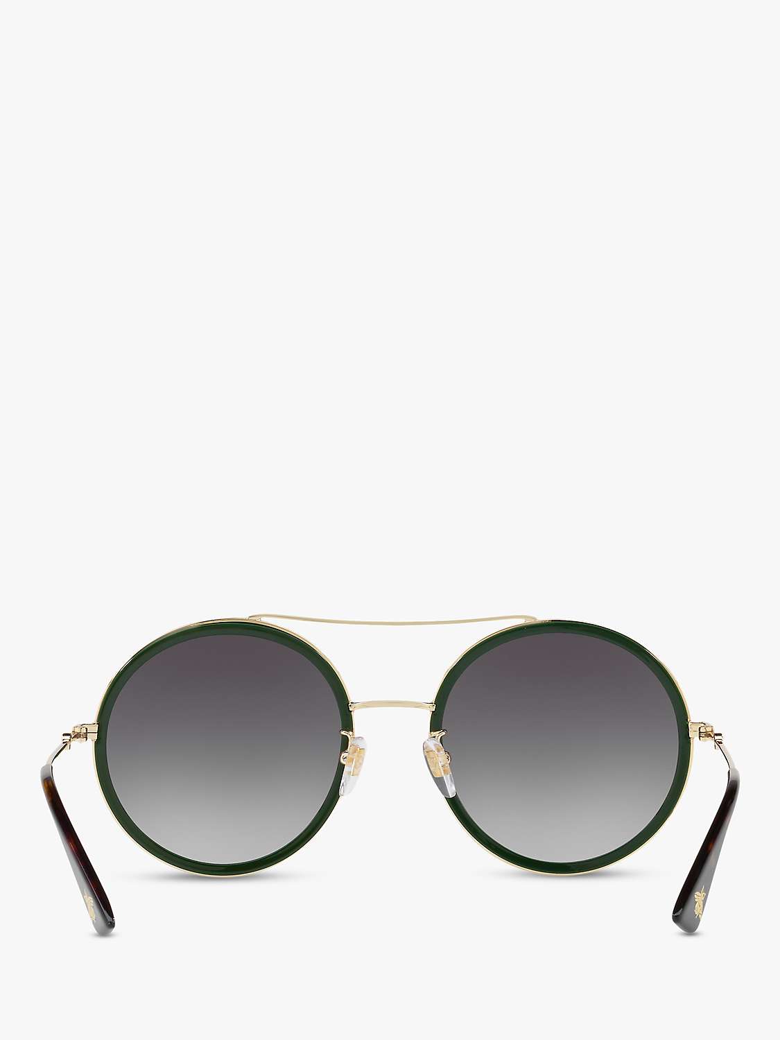 Buy Gucci GG0061S Women's Polarised Round Sunglasses, Gold/Grey Gradient Online at johnlewis.com