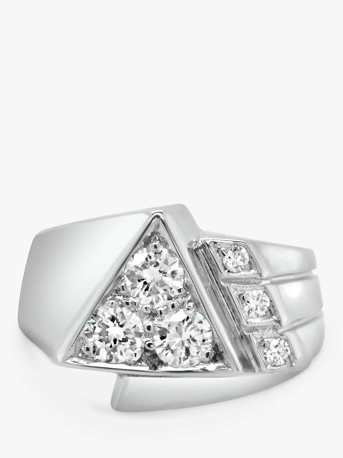 Buy Milton & Humble Jewellery Second Hand 18ct White Gold Diamond Cocktail Ring Online at johnlewis.com