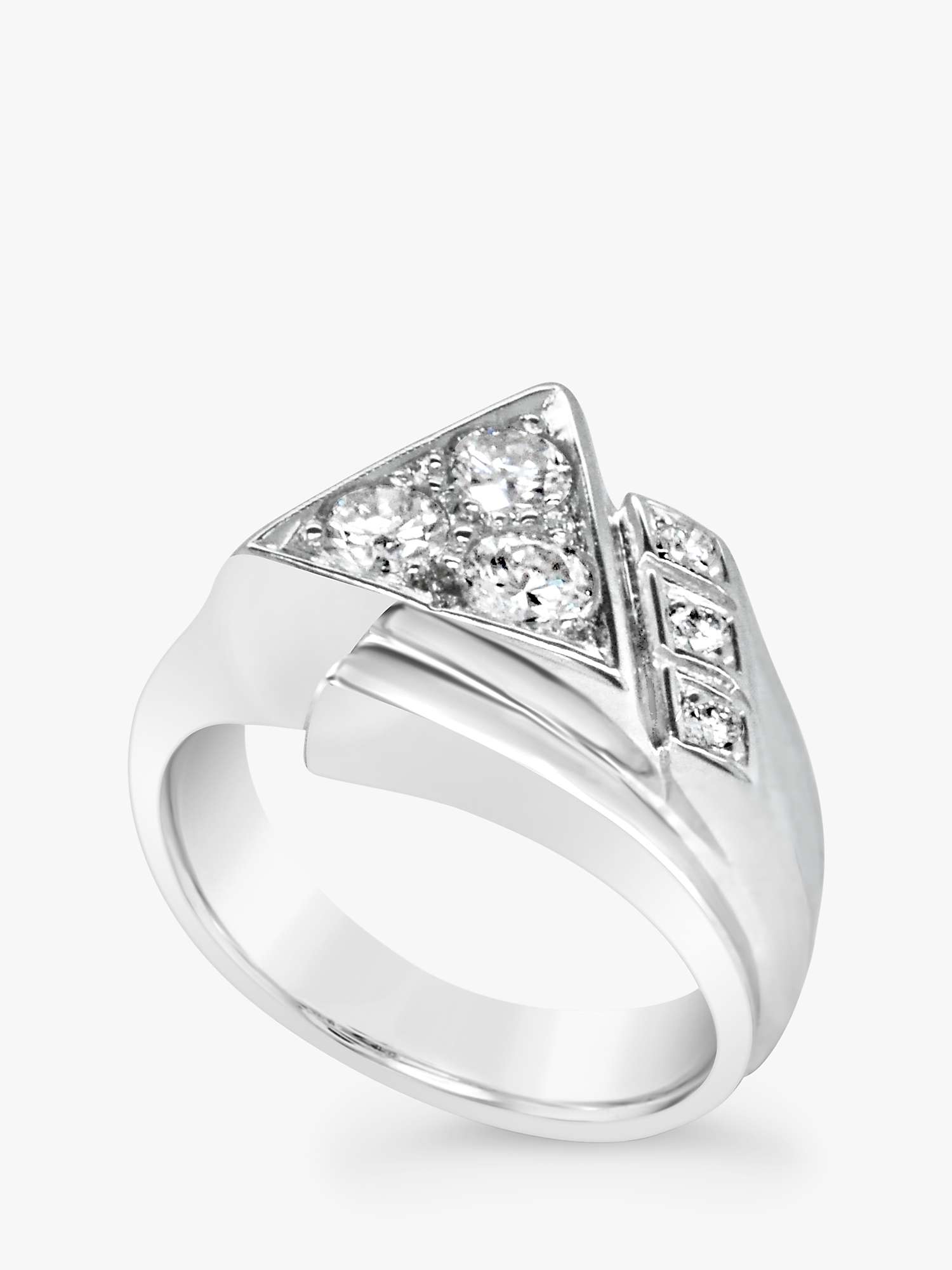 Buy Milton & Humble Jewellery Second Hand 18ct White Gold Diamond Cocktail Ring Online at johnlewis.com