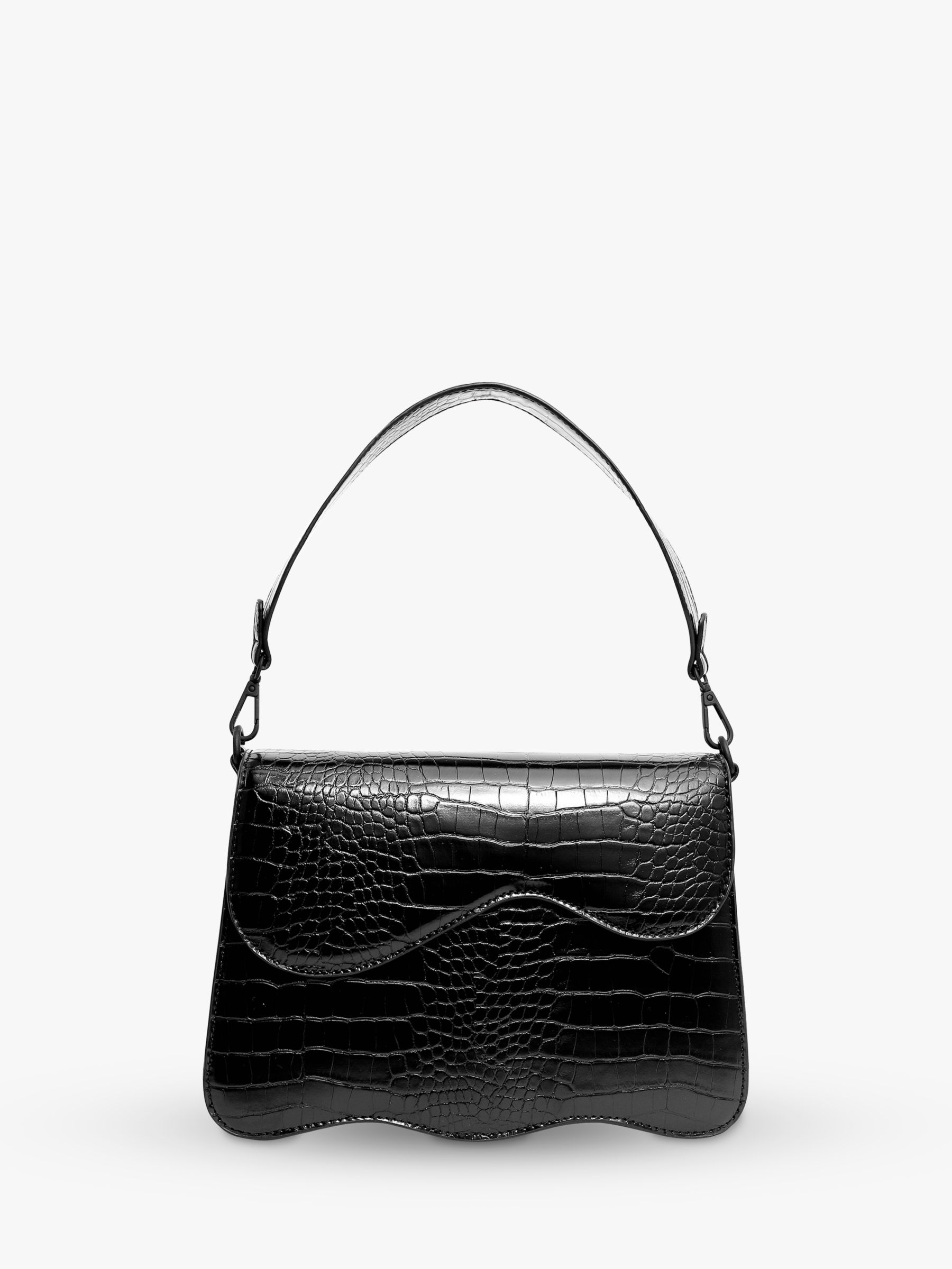 Hvisk Elude vegan leather shoulder bag with wave detail in off