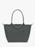 Longchamp Le Pliage Green Recycled Canvas Small Tote Bag, Graphite