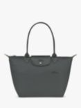 Longchamp Le Pliage Green Recycled Canvas Small Shoulder Bag, Graphite
