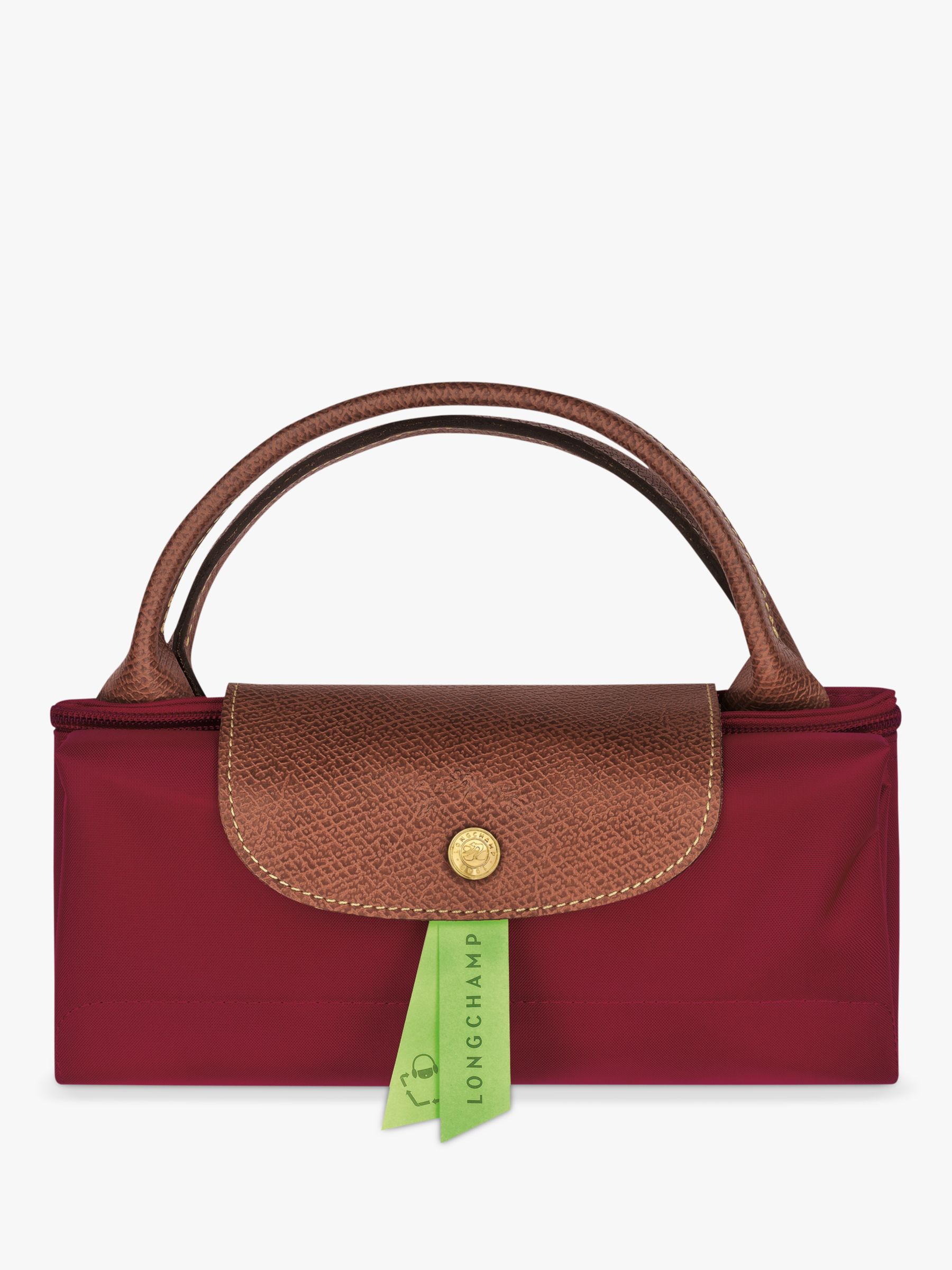 Longchamp Le Pliage Original Shoulder Bag, Deep Red at John Lewis & Partners