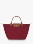 Longchamp Le Pliage Original Medium Top Handle Bag, Deep Red