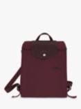 Longchamp Le Pliage Green Recycled Canvas Backpack, Burgundy