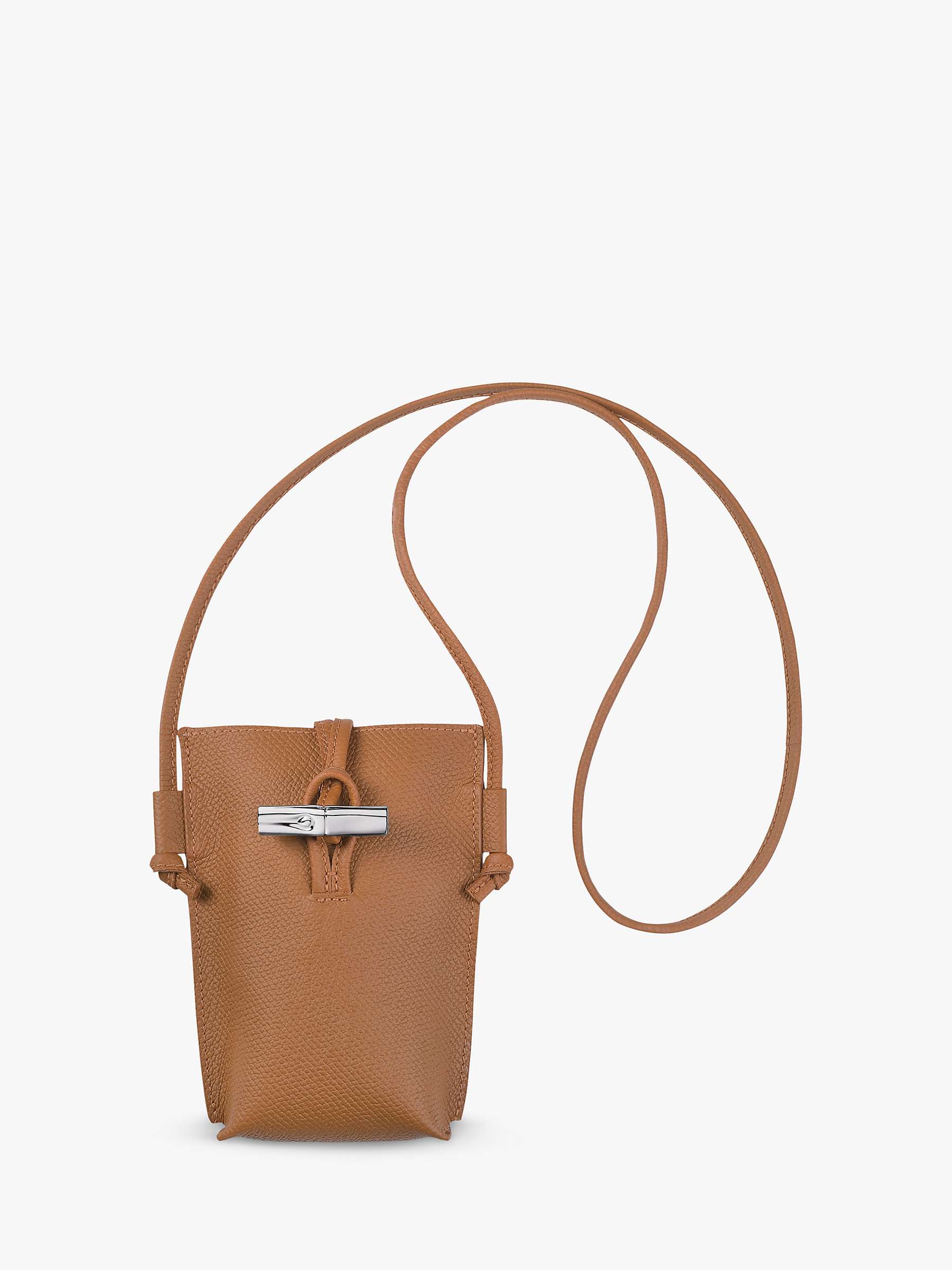 Buy Longchamp Roseau Leather Phone Pouch Bag Online at johnlewis.com