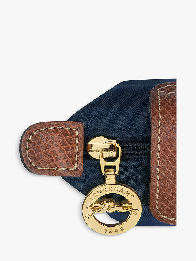 Longchamp Le Pliage Original Leather Coin Purse, Rich Navy
