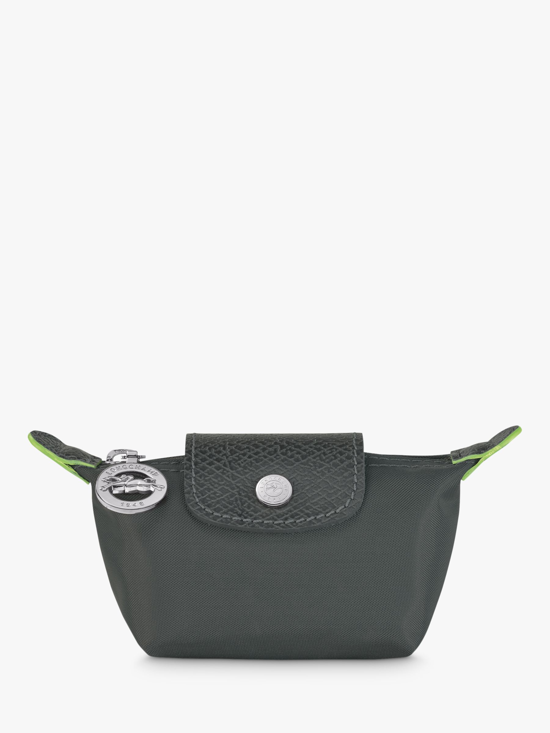 Longchamp Le Pliage Green Recycled Canvas Coin Purse Graphite at