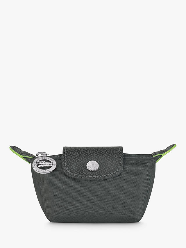 Longchamp Le Pliage Green Recycled Canvas Coin Purse, Graphite