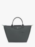 Longchamp Le Pliage Recycled Canvas Medium Top Handle Bag, Graphite