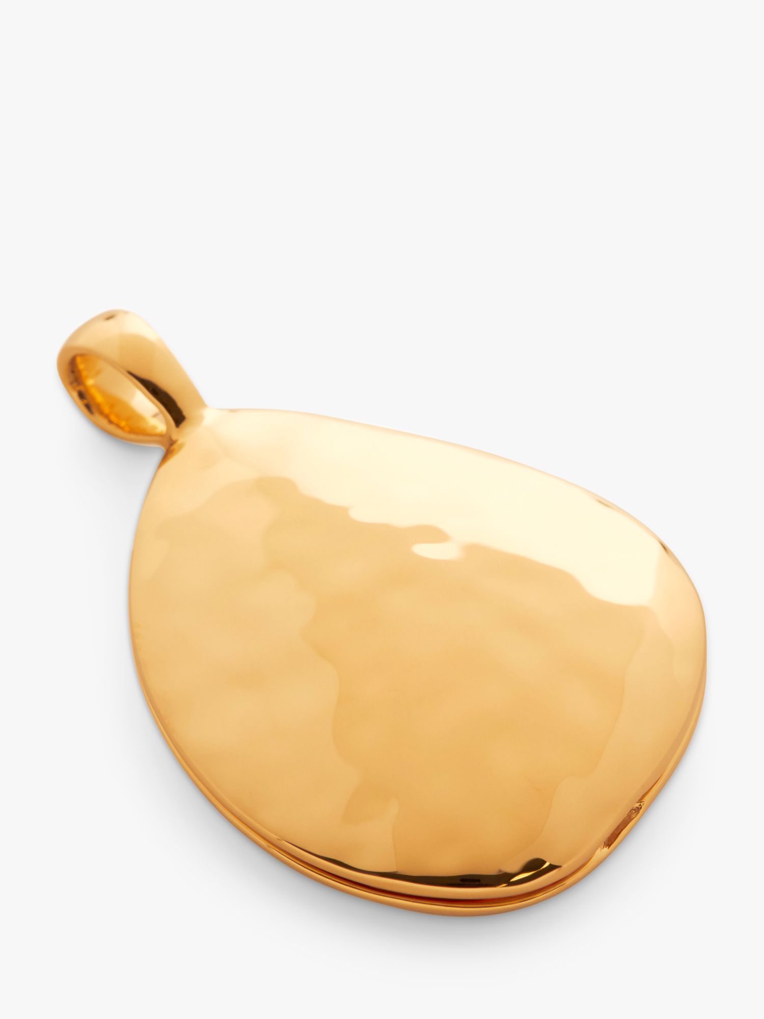 Buy Monica Vinader Deia Pebble Locket Charm Necklace, Gold Online at johnlewis.com