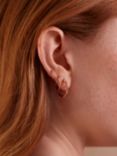 Monica Vinader Siren Muse Irregular Huggie Hoop Earrings, Rose Gold