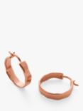 Monica Vinader Siren Muse Wave Hoop Earrings, Rose Gold