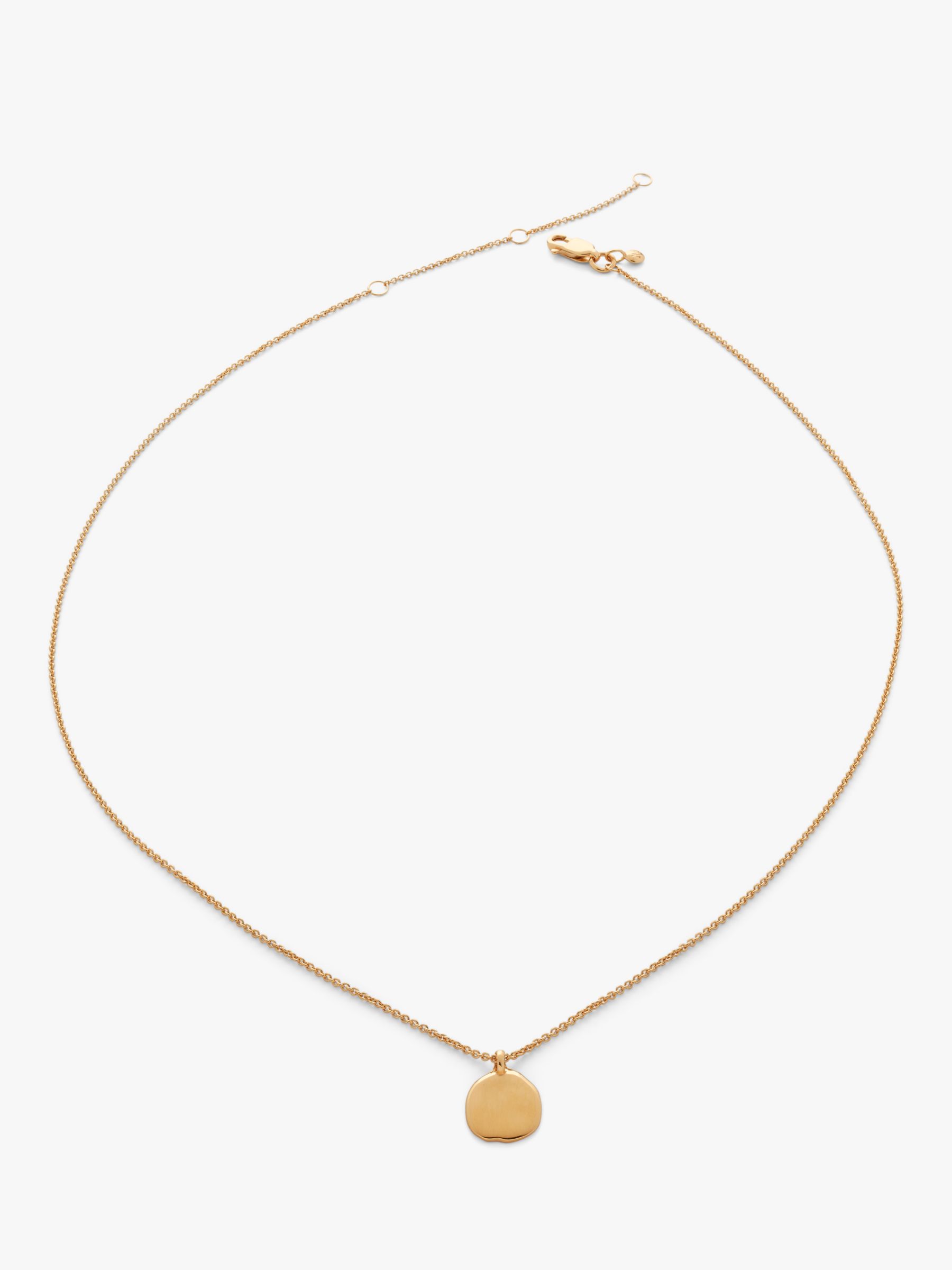 Monica Vinader Siren Petal Pendant Necklace, Gold