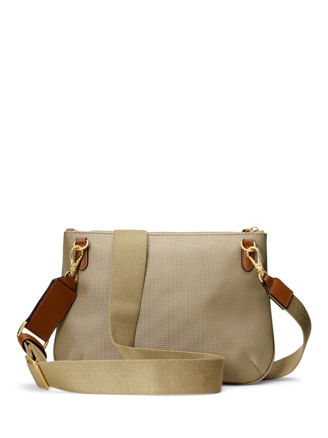 Lauren Ralph Lauren Jamey 27 Oxford Medium Cross Body Bag, Clay/Tan