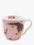 Yvonne Ellen 'Mum' Giraffe Bone China Mug, 420ml, Pink/Multi