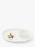 Wrendale Designs Duckling Bone China Egg Cup & Saucer, White/Brown