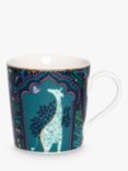 Sara Miller Escape to India Giraffe Mug, 340ml, Midnight/Multi