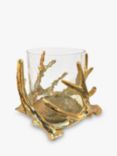 Culinary Concepts Antler Medium Hurricane Candle Holder, Gold