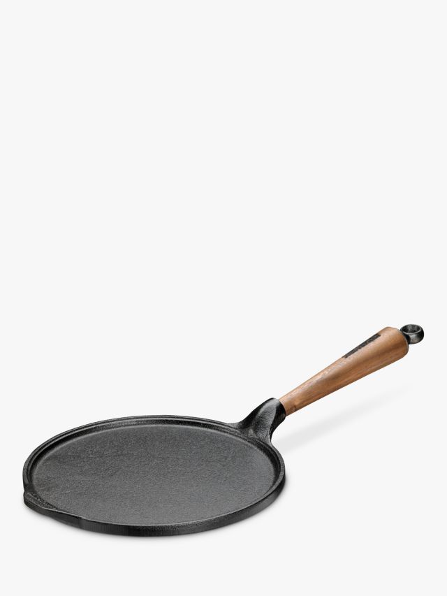 Cast Iron Pancake Pan 23cm Wood Handle
