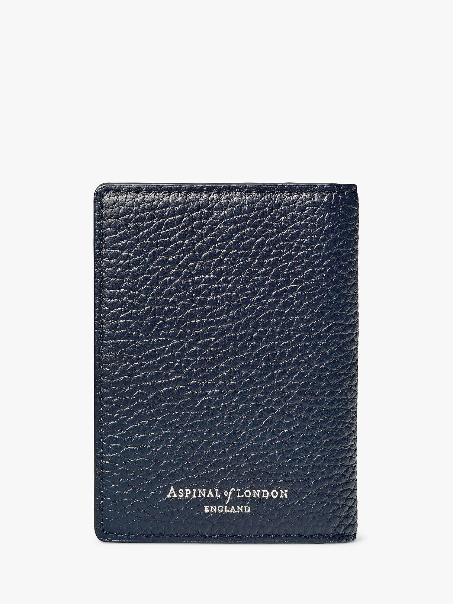 Buy Aspinal of London Double Fold Pebble Leather Card Holder Online at johnlewis.com