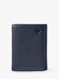Aspinal of London Pebble Leather Trifold Wallet, Navy