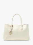 Aspinal of London Large London Pebble Leather Tote Bag, Ivory