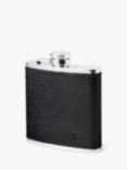 Aspinal of London Classic Pebble Leather Stainless Steel Hip Flask