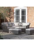 Gallery Direct Milson 8-Seater Height Adjustable Square Garden Dining Table & Chairs Set, Grey