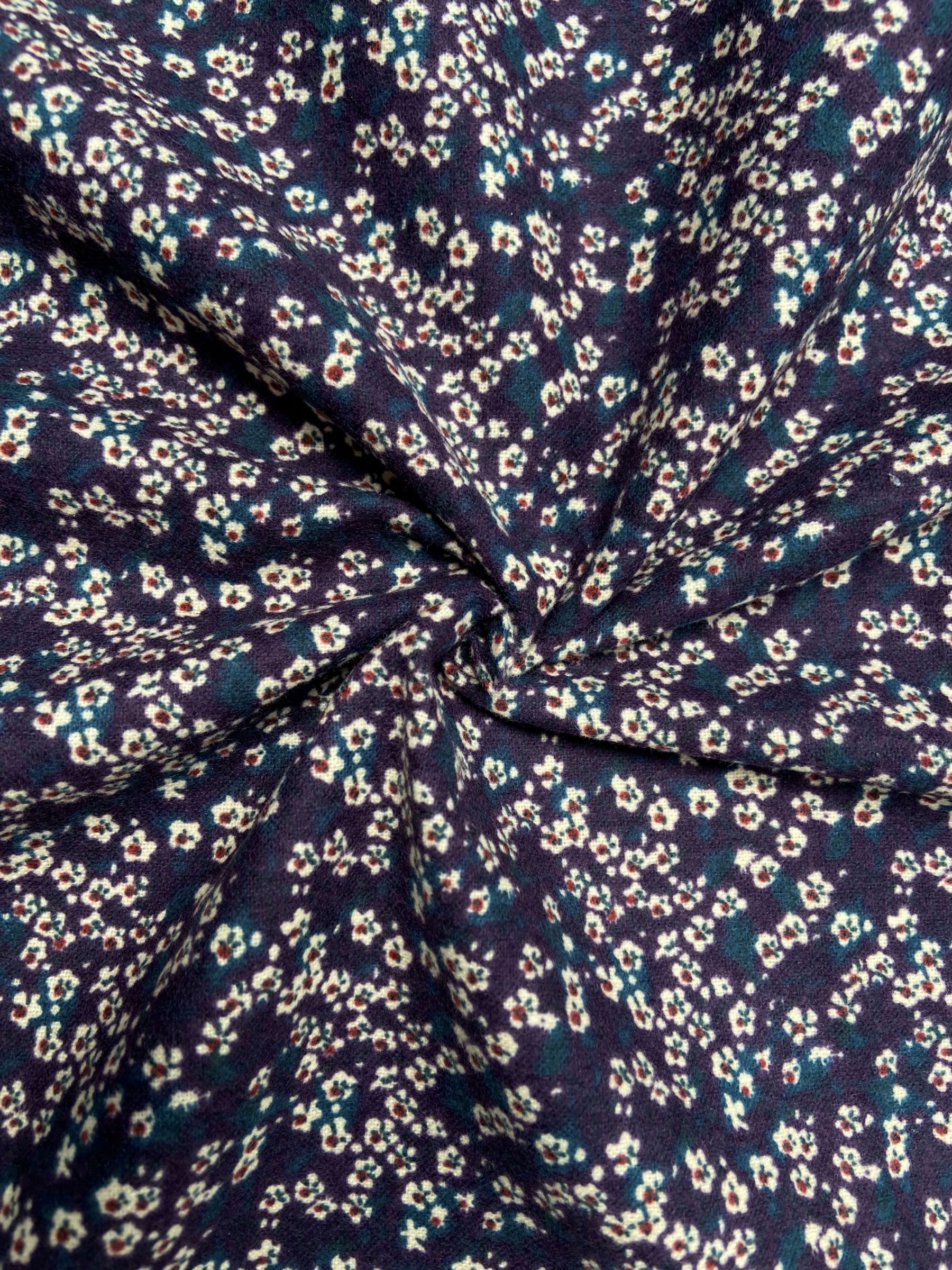 Viscount Textiles Mini Florals Fabric, Purple
