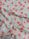 Viscount Textiles Abstract Flower and Leaf Fabric, Red/Grey