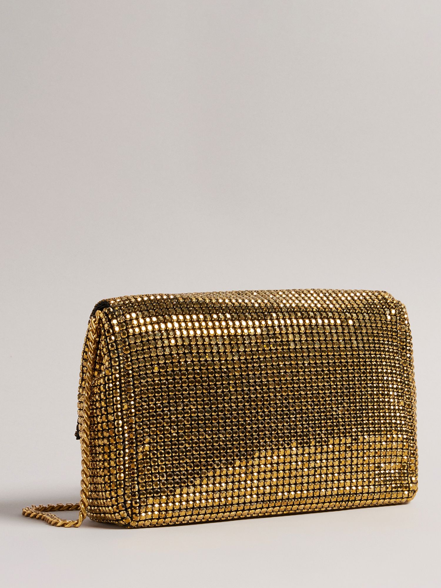 Buy Ted Baker Glitzet Evening Bag, Gold Online at johnlewis.com