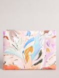 Ted Baker Niemo Abstract Print Large Leather Pouch Bag, Light Pink