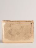 Ted Baker Snaksa Small Leather Pouch Bag, Gold