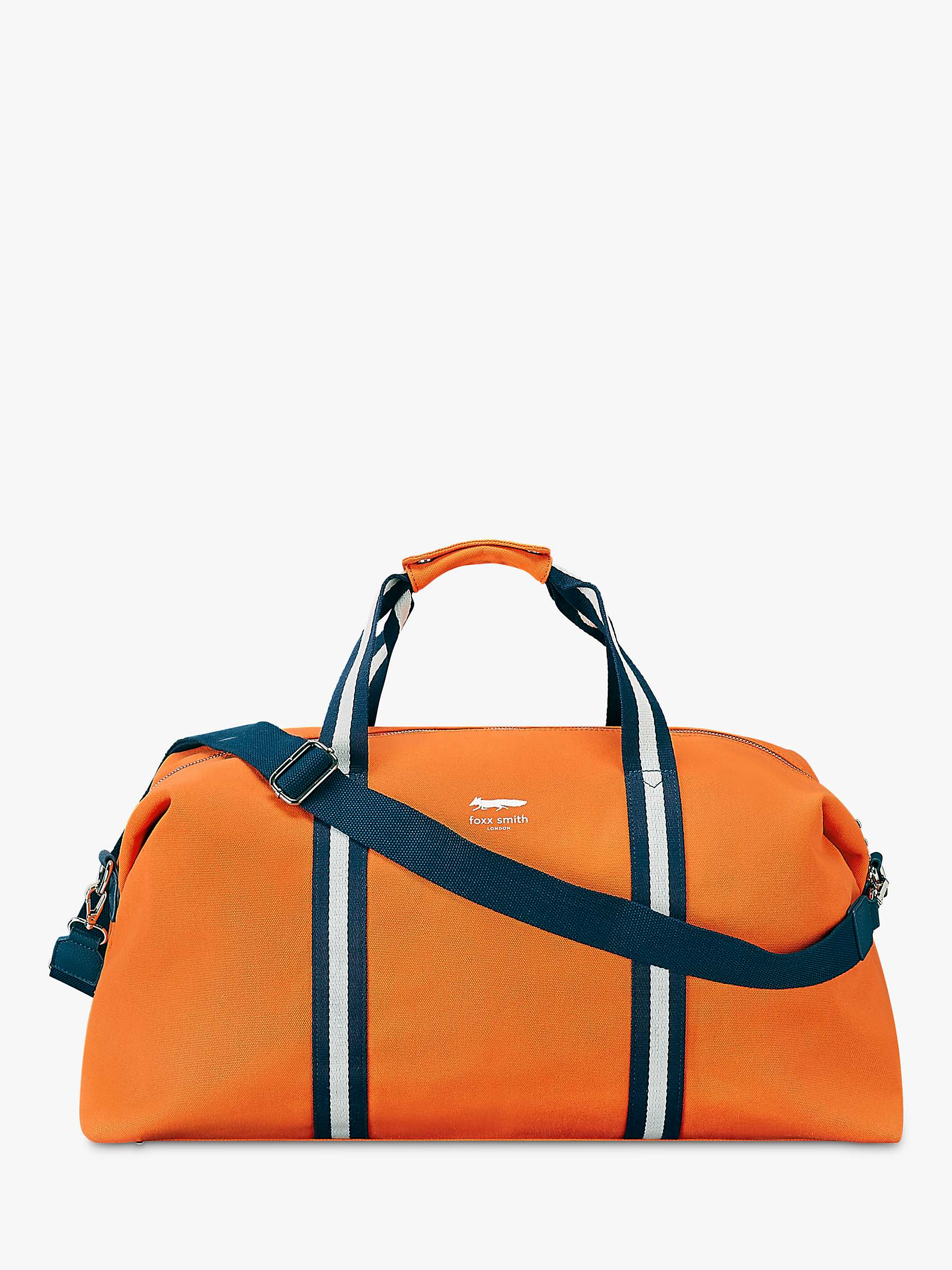 Buy Foxx Smith London Stripe Weekender Bag, Orange Online at johnlewis.com