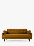 Swyft Model 04 Large 3 Seater Double Sofa Bed, Velvet Mustard