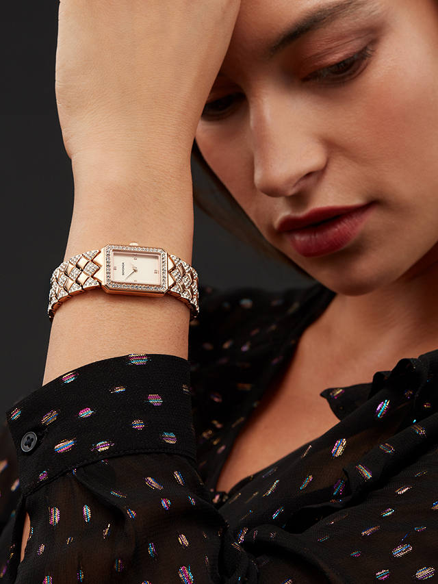 Sekonda Women's Crystal Bracelet Strap Watch, Rose Gold 40514.27