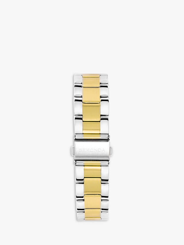 Sekonda 30049.27 Men's Date Bracelet Strap Watch, Multi/Black