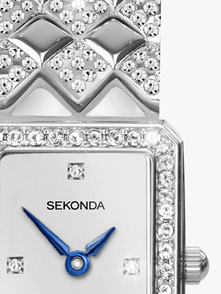 Sekonda Women's Crystal Bracelet Strap Watch, Silver 40510.27 