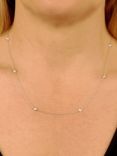 E.W Adams 18ct White Gold Diamond Chain Necklace