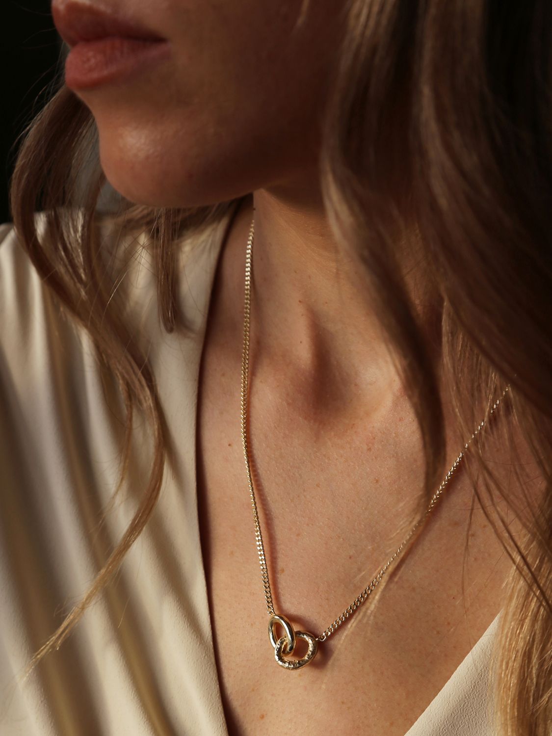 Tutti & Co Daze Double Link Pendant Necklace, Gold