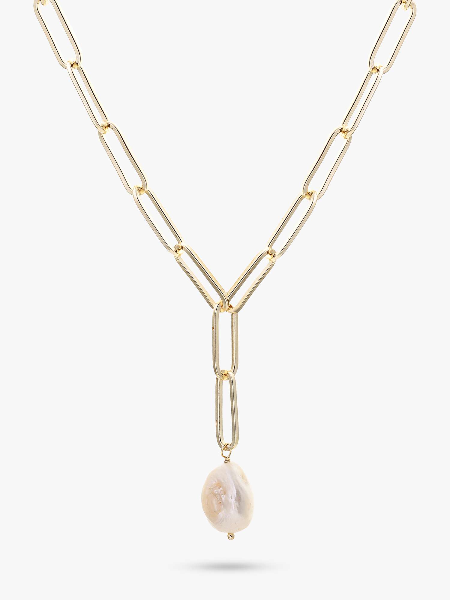 Buy Tutti & Co Prosper Baroque Pearl Chain Necklace, Gold Online at johnlewis.com