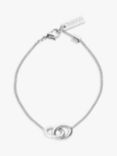 Tutti & Co Daze Double Link Chain Bracelet, Silver